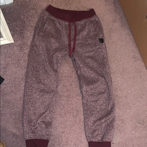 maroon sweatpants